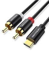 VENTION USB C to 2 RCA Audio Cable, 6.6ft Type-C to RCA Male