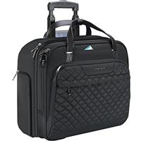 EMPSIGN Rolling Laptop Bag Women with Wheels, Rolling Briefcase for Women Fits Up to 15.6 Inch Laptop Briefcase on Wheels, Water-Repellent Overnight Rolling Computer Bag with RFID Pockets