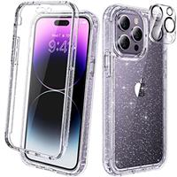 Diaclara Designed for iPhone 15 phone Case, Full Body Rugged Case with Built-in Touch Sensitive Anti-Scratch Screen Protector, with Camera Lens Protector for iPhone 15 6.1" (Frosted Clear)