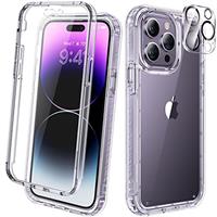 Diaclara Designed for iPhone 14 Plus Case, Full Body Rugged Case with Built-in Touch Sensitive Anti-Scratch Screen Protector, with Camera Lens Protector for iPhone 14 Plus 6.7" (Lavender Gray)