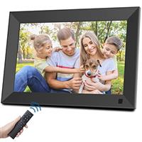 Aorpdd Digital Photo Frame, 10.1 Inch 1280 * 800 IPS High Resolution 16:9 Support 1080P Auto-Rotate Image Preview, Electronic Photo Frame Support Video / MP3 / Remote Control/Calendar Clock/USB