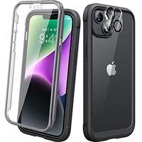 Diaclara Designed for iPhone 15 phone Case, Full Body Rugged Case with Built-in Touch Sensitive Anti-Scratch Screen Protector, with Camera Lens Protector for iPhone 15 6.1" (Frosted Clear)