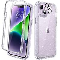 Diaclara Designed for iPhone 15 phone Case, Full Body Rugged Case with Built-in Touch Sensitive Anti-Scratch Screen Protector, with Camera Lens Protector for iPhone 15 6.1" (Frosted Clear)