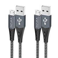 SIZUKA Micro USB Cable,2PACK Android Charger Fast USB Charging Cable Compatible with Samsung Galaxy /J3/J5/J7, Huawei, HTC, LG, Kindle, Nokia and More