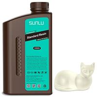 SUNLU 3D Printer Resin 1KG, 405nm UV Curing Standard Photopolymer Rapid Resin for LCD/DLP/SLA 3D Pri