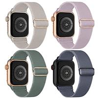 Stretchy Strap Compatible with Apple Watch Straps 38mm 40mm 41mm 42mm 44mm 45mm 46mm 49mm, Adjustable Braided Sport Elastic Bands Women Men Wristbands for iWatch Series 10/9/8/7/6/5/4/3/2/1 SE,Ultra 2