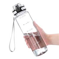 OLDLEY 1L/32oz Sports Water Bottle with Straw, 1000ml Motivational Drinks Bottle with Time Markings Leak Proof Drink & Lock Cover, BPA Free for Gym School Cycling Running Hiking