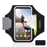 Running Armband with Zipper Pocket, Sports Phone Armband for iPhone 16 Pro Max/15 Pro/14 Pro/13/12 Pro/ 11 Phone Holder for Running with Anti-Fall Buckle for Phones Up to 6.9"