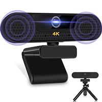 VIZOLINK W8GS Webcam for PC, 4K Webcam with Microphone, Auto Focus, Plug & Play, 85View, Privacy Cover and Tripod for Streaming, Conferencing, Gaming, Video Calling, Skype,Teams, Zoom,Tablet,Laptop