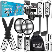 Switch Sports Games 2023 Accessories Bundle Pack for Nintendo Switch & OLED with Tennis Rackets, Golf Clubs, Chambara Swords, Soccer Leg Straps & Joycon Grips - With Carry Bag