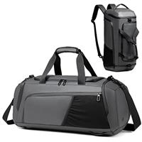 Gym Sports Bag for Men,40L Waterproof Gym Duffle Bag with Shoes Compartment and Wet Pocket,Travel Duffel Bag with Shoulder Strap and Backpack Function