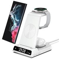 Wireless Charger for Samsung, Phelinta 3 in 1 Wireless Charging Station for Samsung S23 Ultra/S23/S22 Ultra/S22/S21/Z Flip 5, Charging Stand for Galaxy Watch 6 Classic/6/5 Pro/5/4/3/Active 2
