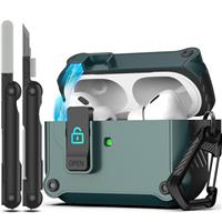 RFUNGUANGO for AirPods Pro 2 Case, MagSafe Charging,Automatic Pop-up with Safety Lock Clip for Airpods Pro 2nd/1st Gen (2023/2022/2019), With mobile phone holder function
