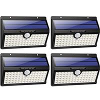 HETP Solar Lights Outdoor, 4 Pack 78 LED Solar Motion Sensor Security Lights - Solar Powered Lights Waterproof Wireless Wall Lights Solar Lamps with 3 Intelligent Modes for Outside