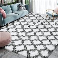 GJWLaie Rugs Living Room Grey Area Rugs for Bedroom Anti Silp Soft Shaggy Tie-Dye Plush Fluffy Living Room Rug Indoor Home Kidsroom Decor Carpet