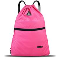 Drawstring Gym Sport Bag String Waterproof Pocket Zipper Sack Backpack for Women Men Travel Kit Bag for Hiking School Students PE Bag Outside Swimming Adult Beach Holidays