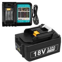ASUNCELL 18V Battery and Charger Set for Makita - Compatible with All Makita 14.4V-18V Li-ion Battery (UK Plug)