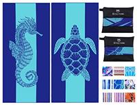 Haleey Microfibre Oversized Lightweight Beach Towel 180x80cm Extra Large Thin Sand Free Towels Travel Swim Pool Yoga Gym Camping for Adults Women Men Beach Essentials Accessories Vacation Gift