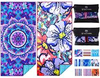 Haleey Microfibre Oversized Lightweight Beach Towel 180x80cm Extra Large Thin Sand Free Towels Travel Swim Pool Yoga Gym Camping for Adults Women Men Beach Essentials Accessories Vacation Gift