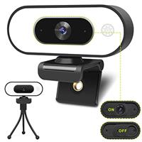 Webcam HD 1080p Web Camera, USB PC Computer Webcam with Microphone, Laptop Desktop Full HD Camera Video Webcam 110 Degree Widescreen, Pro Streaming Webcam for Recording, Calling, Conferencing, Gaming