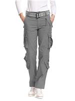 Aeslech Womens Cotton Casual Stretchy Cargo Work Combat Trousers Camo Tactical Pants with Pockets
