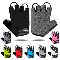 WESTWOOD FOX Cycling Gloves Half Finger Unisex Padded Grips Palm Bicycle Summer Riding MTB Bike Gloves for Men Women Non-Slip Fingerless Short Mountain Bike Ride Sports Hiking Mitts Climbing Gym