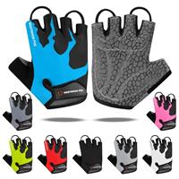 WESTWOOD FOX Cycling Gloves Half Finger Unisex Padded Grips Palm Bicycle Summer Riding MTB Bike Gloves for Men Women Non-Slip Fingerless Short Mountain Bike Ride Sports Hiking Mitts Climbing Gym