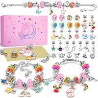 BIIB Gifts for Teenage Girls Gifts Jewellery Making Kit, Gifts for Girls 8-12 Year Old Girls Charm Bracelet Making Kit for Kids, Arts Crafts for Kids, Stocking Fillers for Teenage Girls Kids Toys