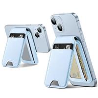 ESR for MagSafe Wallet, 5 Card Holder, Magnetic Wallet with Adjustable Stand, Secure Grip Finger Loop, for iPhone 16/15/14/13/12, Not 13/12 mini, Not Find My Compatible, Dark-Blue