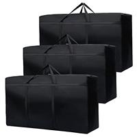 SUOHINAO 3 Pack 180L Large Storage Bags with Zips,Heavy Duty Moving Bags Large Strong,Packing Boxes for Moving,Duvet,Bedding,Clothes,Moving House,Blankets