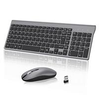 Wireless Keyboard Mouse Combo, cimetech 2.4G Ultra-Thin Keyboard and Mouse Set with Sleek Ergonomic Silent Design & Stable Connection for Windows PC Laptop Computer
