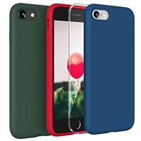 TOCOL 3 in 1 Silicone for iPhone 15 Case 6.1-Inch, with 2 Pack HD Tempered Glass Screen Protector, Liquid Silicone Slim Silky-Soft Touch Multi-Color Anti-Scratch Shockproof Cover, Yellow