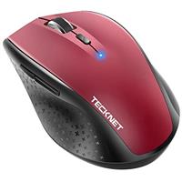 TECKNET Bluetooth Mouse, 4800 DPI Wireless Mouse, Cordless Mice Ergonomic Portable Mouse for Laptop, Computer Mouse with 6 Adjustable DPI, PC Mouse with 24 Month Battery Life, Battery Indicator