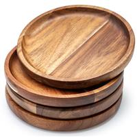 Kitchen Dinner Plates Set of 4, James.F 17CM Small Round Aca