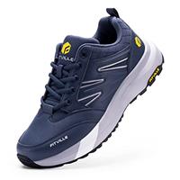 FitVille Mens Extra Wide Fit Hiking Shoes, Walking Trekking Trainers with Arch Support for Heel Pain Relief, Sturdy Core