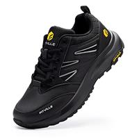 FitVille Mens Extra Wide Fit Hiking Shoes, Walking Trekking Trainers with Arch Support for Heel Pain Relief, Sturdy Core
