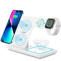 Wireless Charger,Wireless Charger iphone,Apple Watch Charger Stand,3 in 1 Wireless Charging Dock for