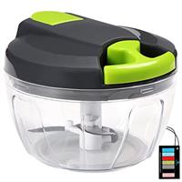 Manual Food Chopper Pull String,Piranha Pull and Chop,Hand Food Shredder,Onions Slicer Cutter Dicer,Garlic Slap Chopper Press,Manual Food Processor Vegetable Chopper,Blender Chopping Onions