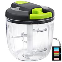 Manual Food Chopper Pull String,Piranha Pull and Chop,Hand Food Shredder,Onions Slicer Cutter Dicer,Garlic Slap Chopper Press,Manual Food Processor Vegetable Chopper,Blender Chopping Onions
