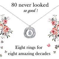 VOSAP 30th 40th 50th 60th 70th Birthday Gifts for Women, Best Friend Birthday Gifts, Sterling Silver Chain Necklace Jewellery 30th 40th 50th 60th 70th Birthday Gifts for Her Daughter Mum Sister