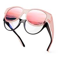 Face Shadow Polarized Sunglasses Fit Over Glasses for Women Oversized Sunglasses to Go Over Glasses UV Protection Lightweight