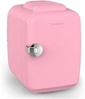 CROWNFUL Mini Fridge, 4 Liter 6 Can Portable Cooler and Warmer, Personal Fridge for Skin Care, Cosmetics, Food, Great for Bedroom, Office, Car, Dorm, ETL Listed (Blue)