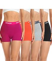 wirarpa Women's Cotton Boxer Briefs 3" Inseam Ladies Safety Boxer Shorts Anti Chafing Boyshorts Panties 4 Pack