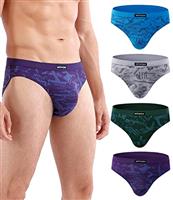 wirarpa Men's Modal Briefs Underwear Soft Microfibre Underpants No Front Silky Touch Slips Covered Waistband Multipack