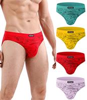 wirarpa Men's Modal Briefs Underwear Soft Microfibre Underpants No Front Silky Touch Slips Covered Waistband Multipack