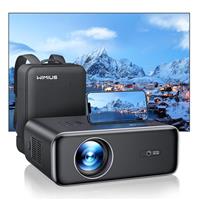 Auto Focus & KeystoneProjector, 25000 Lumen WiFi 6 Bluetooth Full HD 1080P Portable Projector Supported 4K, 4D/4P Keystone 50% Zoom 300" Display Home Cinema Projector for Smartphone/TV Stick/PPT/PS5