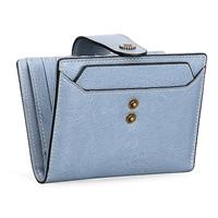 FALAN MULE Women's Wallet RFID Blocking Genuine Leather Compact Bi-fold Small Wallet Card Case with Zipper Coin Pocket Purse