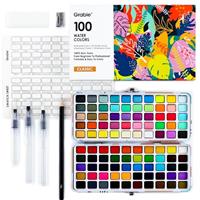 Grabie Watercolor Paint Set, Great for Painting, Detail Paint Brush Included, Art Supplies, for Artists, Amateur Hobbyists and Painting Lovers