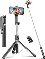 ANXRE Selfie Stick with Tripod - Extra Long Phone Tripod with Detachable Wireless Remote for Filming, Compatible with Smartphone iPhone, Samsung, Huawei, Xiaomi and Action Camera