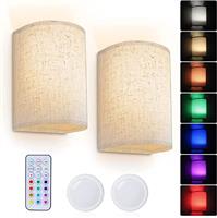 LABOREDUCER Battery Operated Wall Sconces Set of 2,3000mAh Battery Rechargeable Wall Sconce
